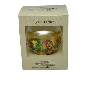 VTG 1984 Hallmark Betsey Clark Glass Ball Ornament 12th Series Boxed Decor